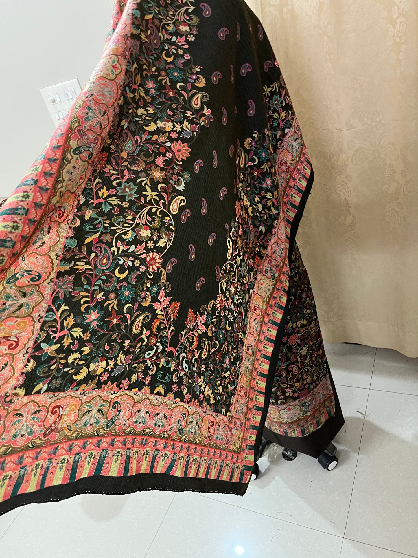 Pashmina Woolen Suit with Digital Kani Print & Matching Stole