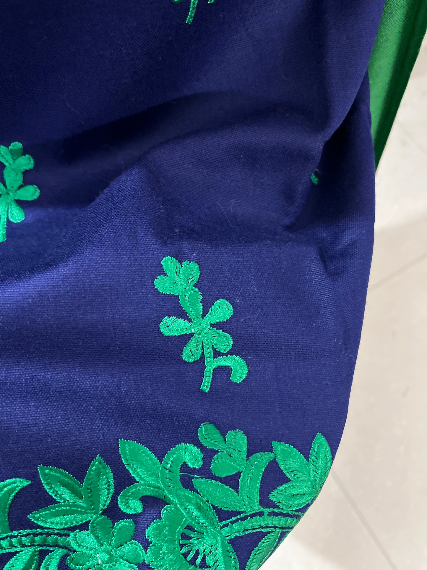 Dilara Pure Cashmilon Woolen Suit with Mirror Work & Embroidery - Navy Blue