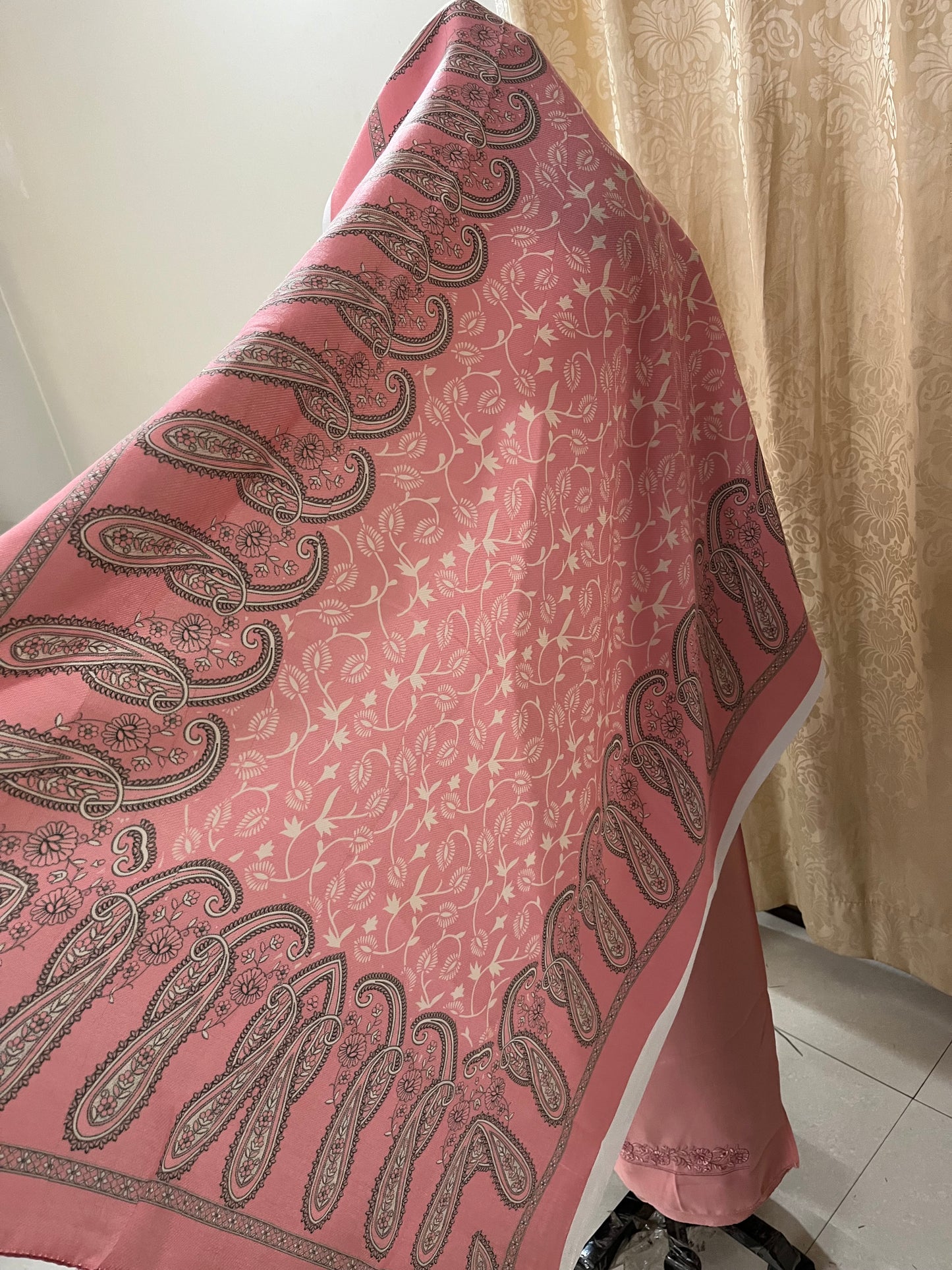 Zoya Pashmina Wool Suit with Boutique-Style Embroidery - Pastel Pink