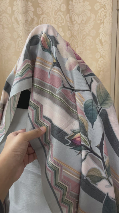 Neelima Powder Blue Digital Printed Woolen Suit